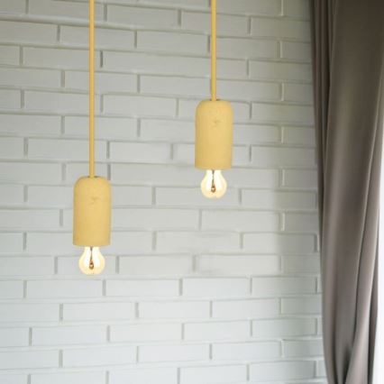 Ανάρτηση με ροζέτα και ντουί 1xE27/60W/230V τσιμέντο/μπεζ