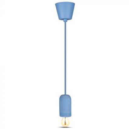 Ανάρτηση με ροζέτα και ντουί 1xE27/60W/230V τσιμέντο/μπλε