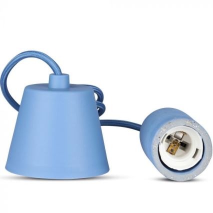 Ανάρτηση με ροζέτα και ντουί 1xE27/60W/230V τσιμέντο/μπλε