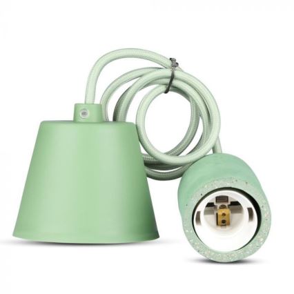 Ανάρτηση με ροζέτα και ντουί 1xE27/60W/230V τσιμέντο/πράσινο