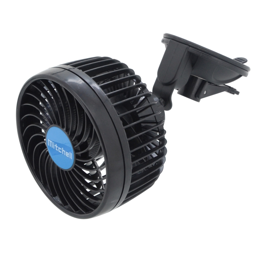 Ανεμιστήρας αυτοκινήτου με βεντούζα 4W/12V μαύρο