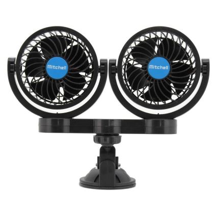 Ανεμιστήρας αυτοκινήτου με βεντούζα 7W/12V μαύρο