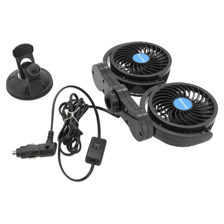 Ανεμιστήρας αυτοκινήτου με βεντούζα 7W/12V μαύρο