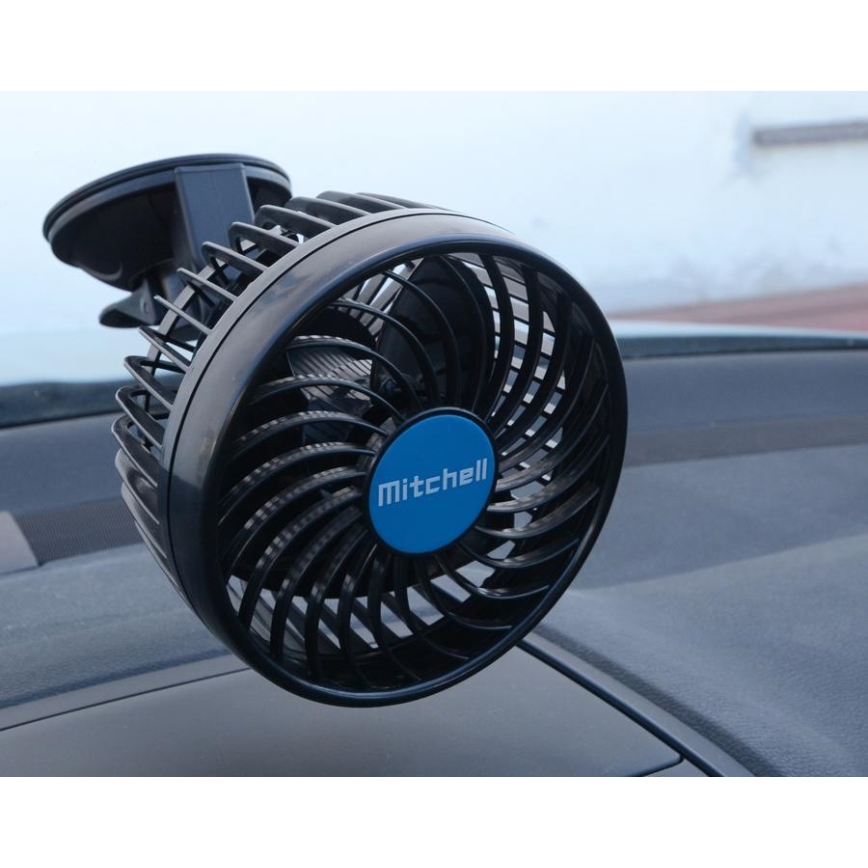 Ανεμιστήρας αυτοκινήτου με βεντούζα 9W/12V μαύρο