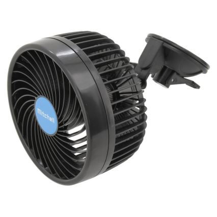 Ανεμιστήρας αυτοκινήτου με βεντούζα 9W/12V μαύρο