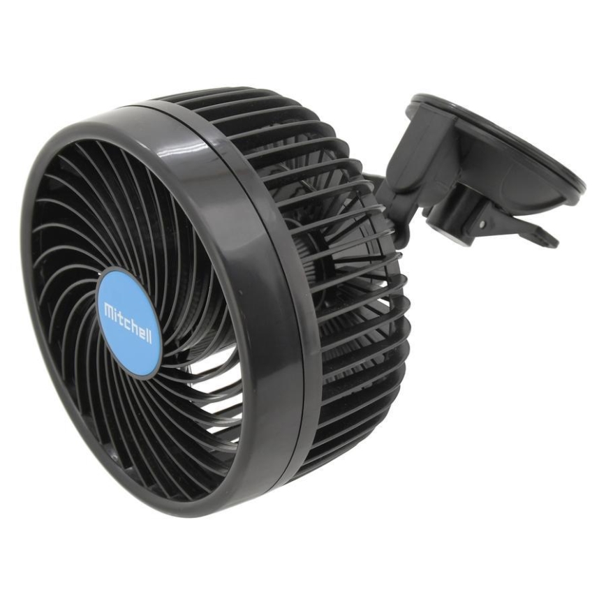 Ανεμιστήρας αυτοκινήτου με βεντούζα 9W/12V μαύρο