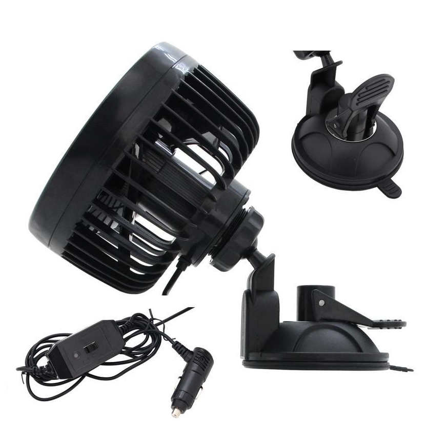 Ανεμιστήρας αυτοκινήτου με βεντούζα 9W/12V μαύρο