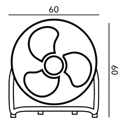 Ανεμιστήρας δαπέδου VIENTO 100W/230V γυαλιστερό χρώμιο