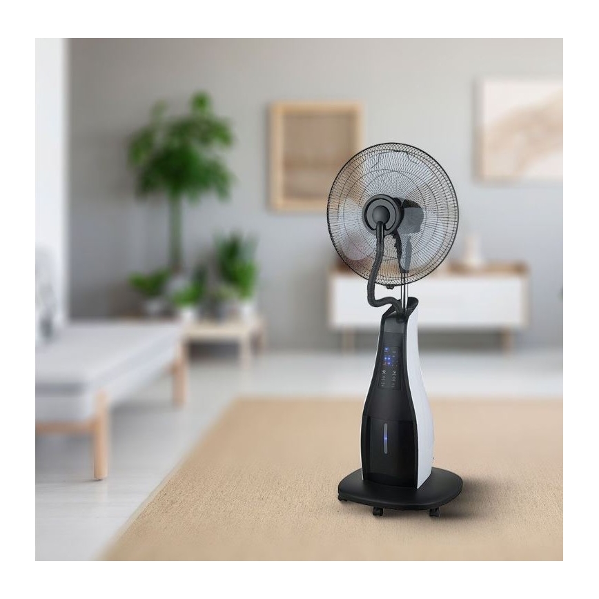 Ανεμιστήρας δαπέδου με ψεκαστήρα 80W/230 μαύρο  + RC