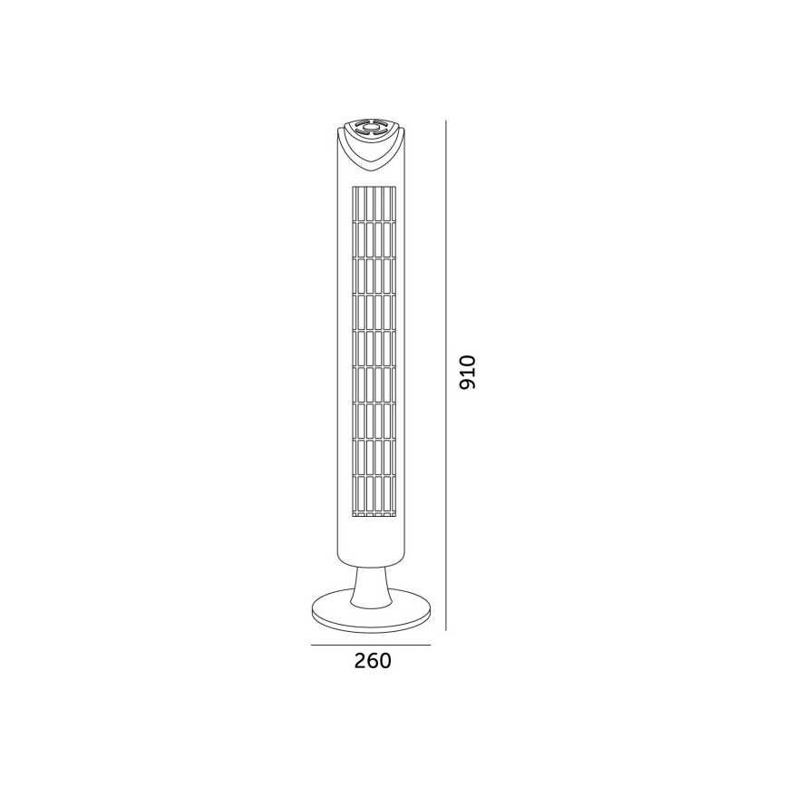 Ανεμιστήρας Ορθοστάτης LISSE 45W/230V 91,4 cm μαύρο + τηλεχειριστήριο