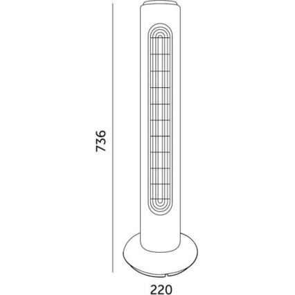 Ανεμιστήρας Ορθοστάτης VENLO 45W/230V 73,6 cm μαύρο