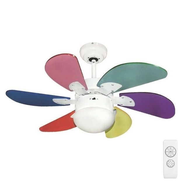 Ανεμιστήρας οροφής 1xE27/70W/230V διάμετρος 90 cm πολύχρωμα + τηλεχειριστήριο