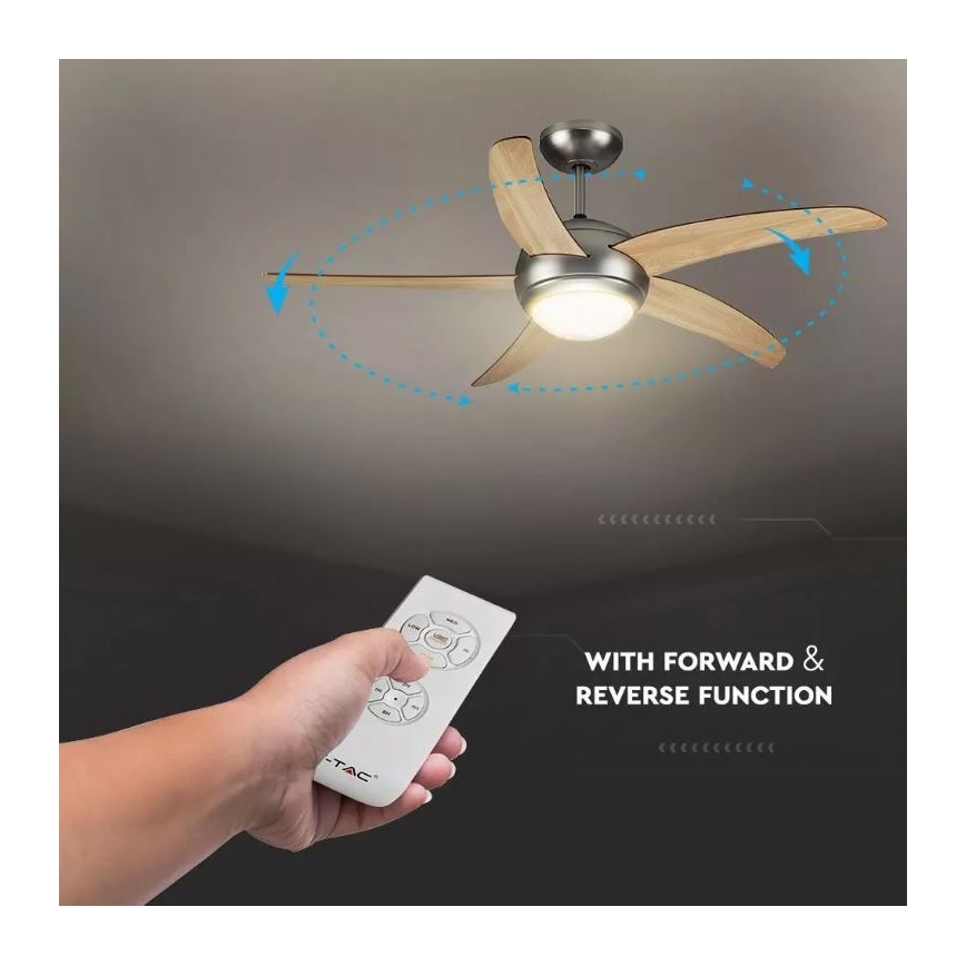 Ανεμιστήρας οροφής 2xE27/20W/230V διάμετρος 132 cm + τηλεχειριστήριο