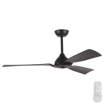 Ανεμιστήρας οροφής διάμετρος 132 cm IP44 μαύρο + τηλεχειριστήριο