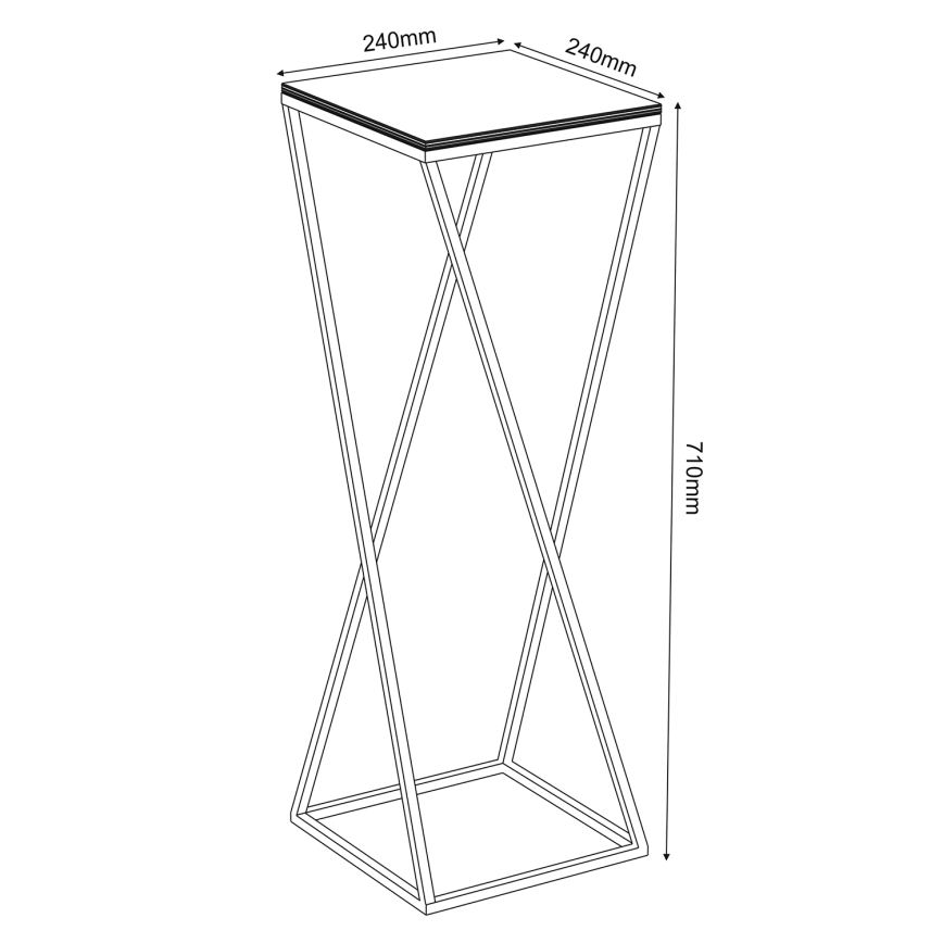 Ανθοστήλη 70x24 cm μαύρη