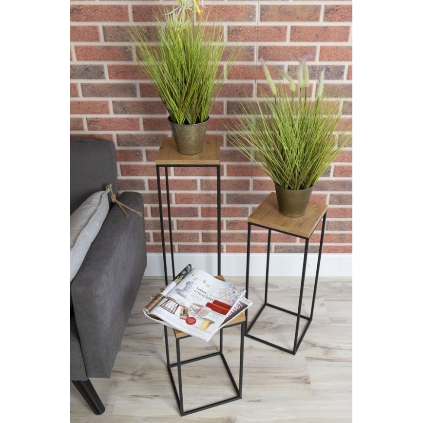 Ανθοστήλη BASICLOFT 40x24 μαύρο/καφέ