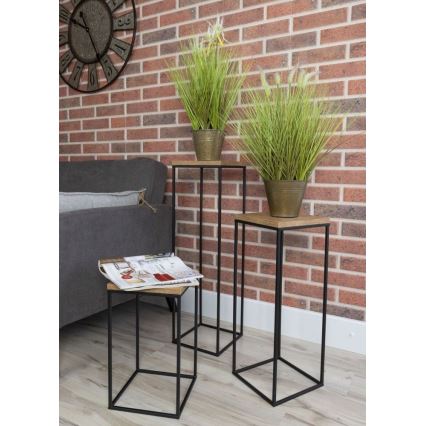 Ανθοστήλη BASICLOFT 40x24 μαύρο/καφέ