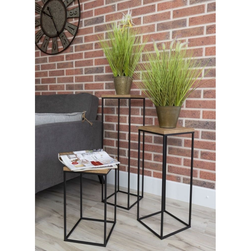 Ανθοστήλη BASICLOFT 40x24 μαύρο/καφέ