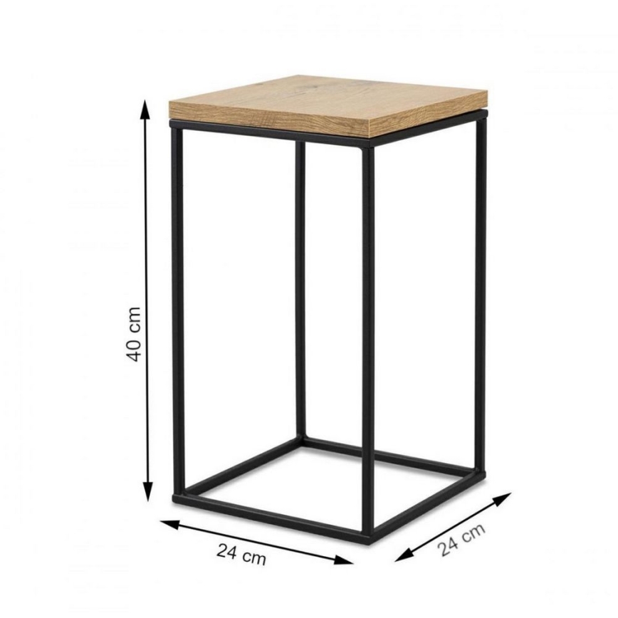 Ανθοστήλη BASICLOFT 40x24 μαύρο/καφέ