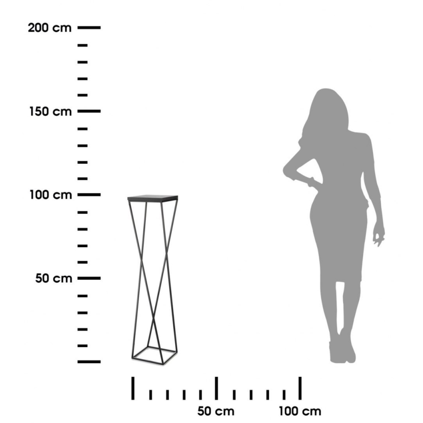 Ανθοστήλη LOFT 100x24 cm μαύρο