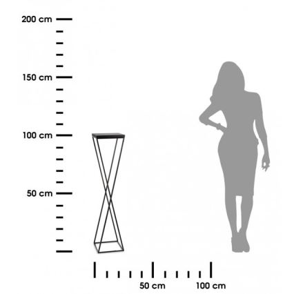 Ανθοστήλη LOFT 100x24 cm μαύρο
