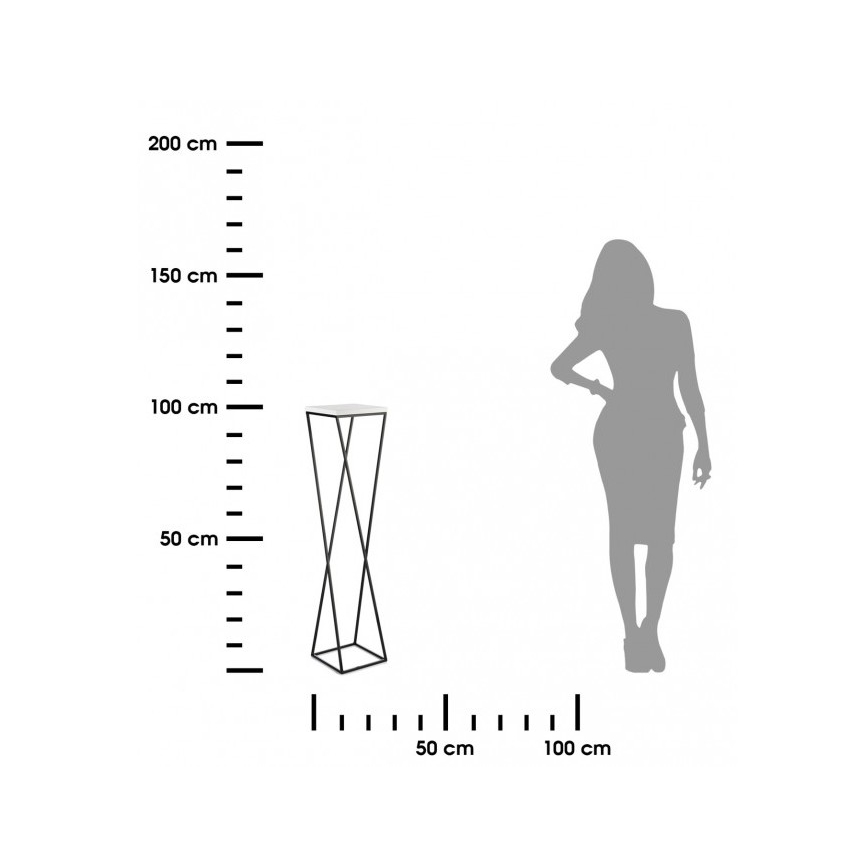 Ανθοστήλη LOFT 100x24 cm μαύρο/λευκό