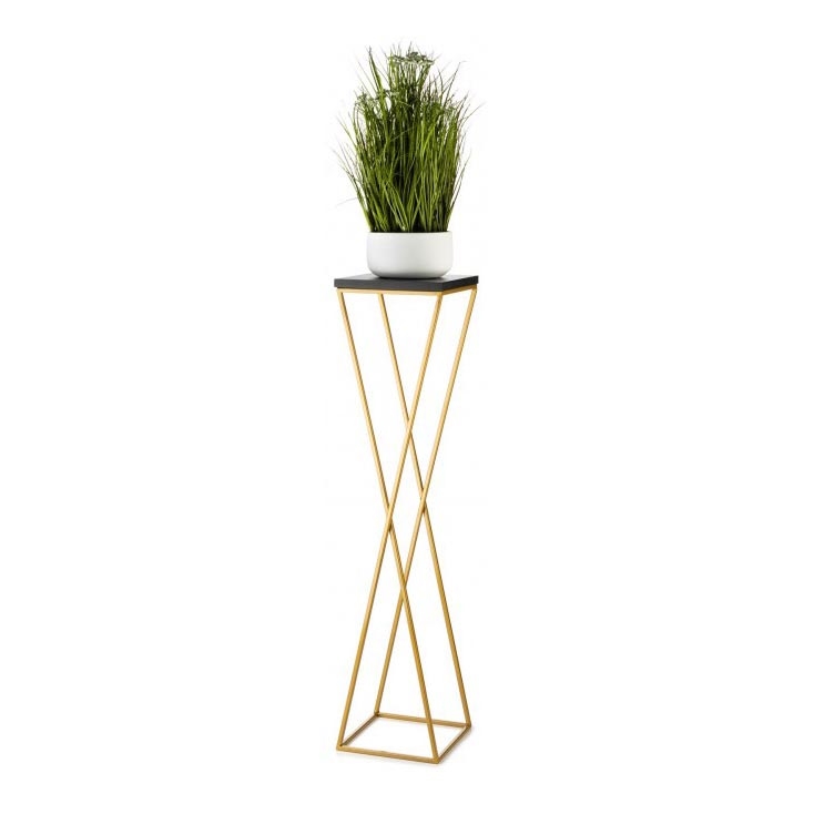 Ανθοστήλη LOFT 100x24 cm μαύρο/χρυσό