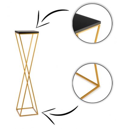 Ανθοστήλη LOFT 100x24 cm μαύρο/χρυσό