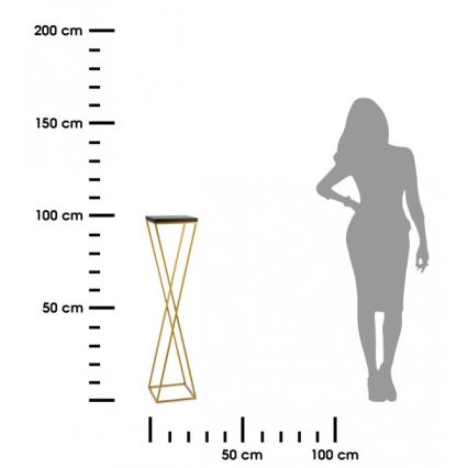 Ανθοστήλη LOFT 100x24 cm μαύρο/χρυσό