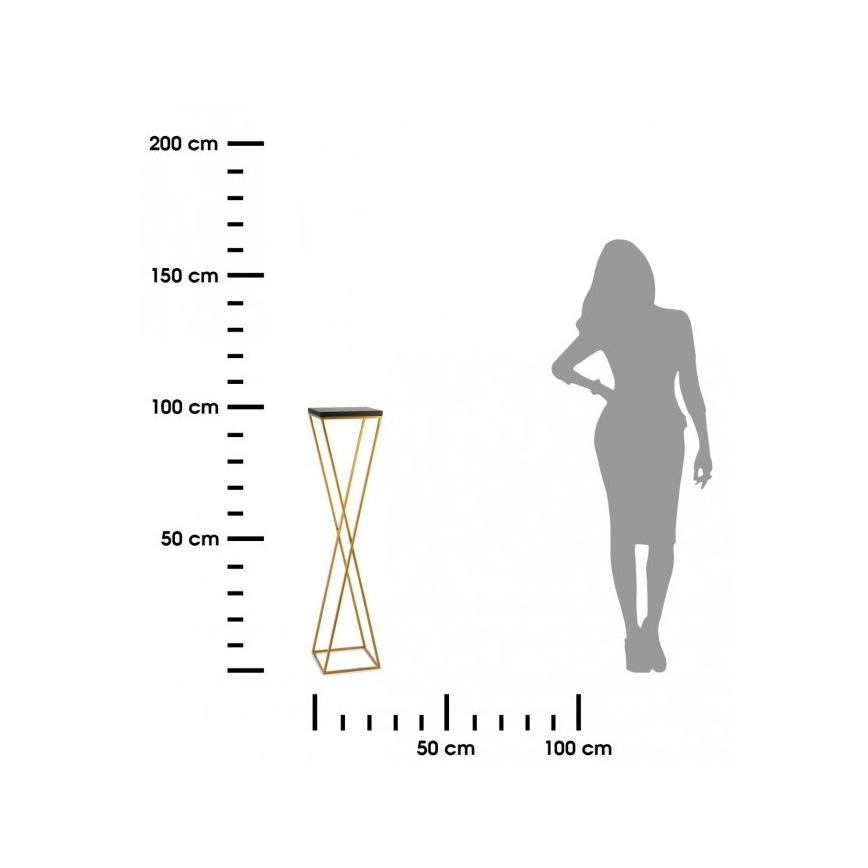 Ανθοστήλη LOFT 100x24 cm μαύρο/χρυσό
