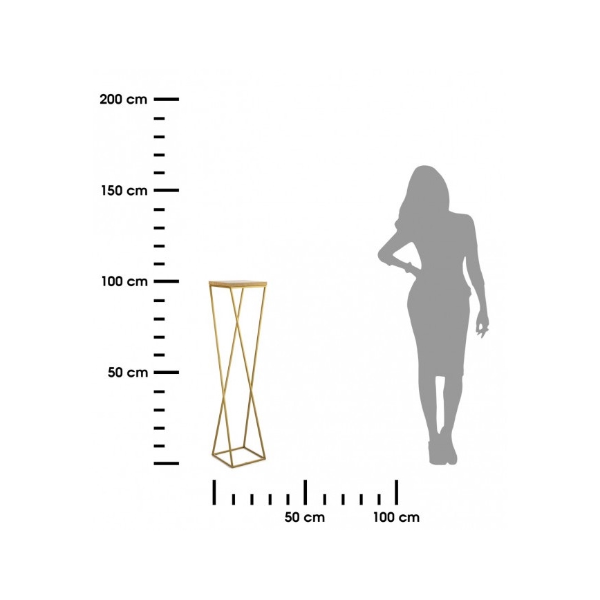 Ανθοστήλη LOFT 100x24 cm χρυσό/καφέ