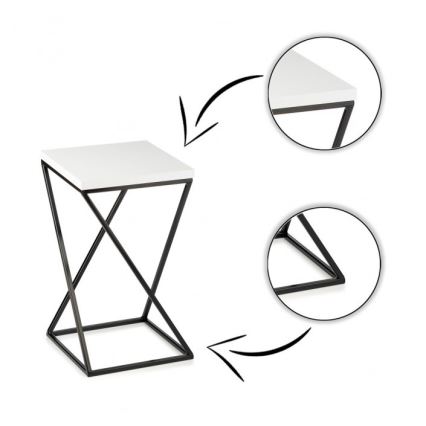 Ανθοστήλη LOFT 40x24 cm μαύρο/λευκό