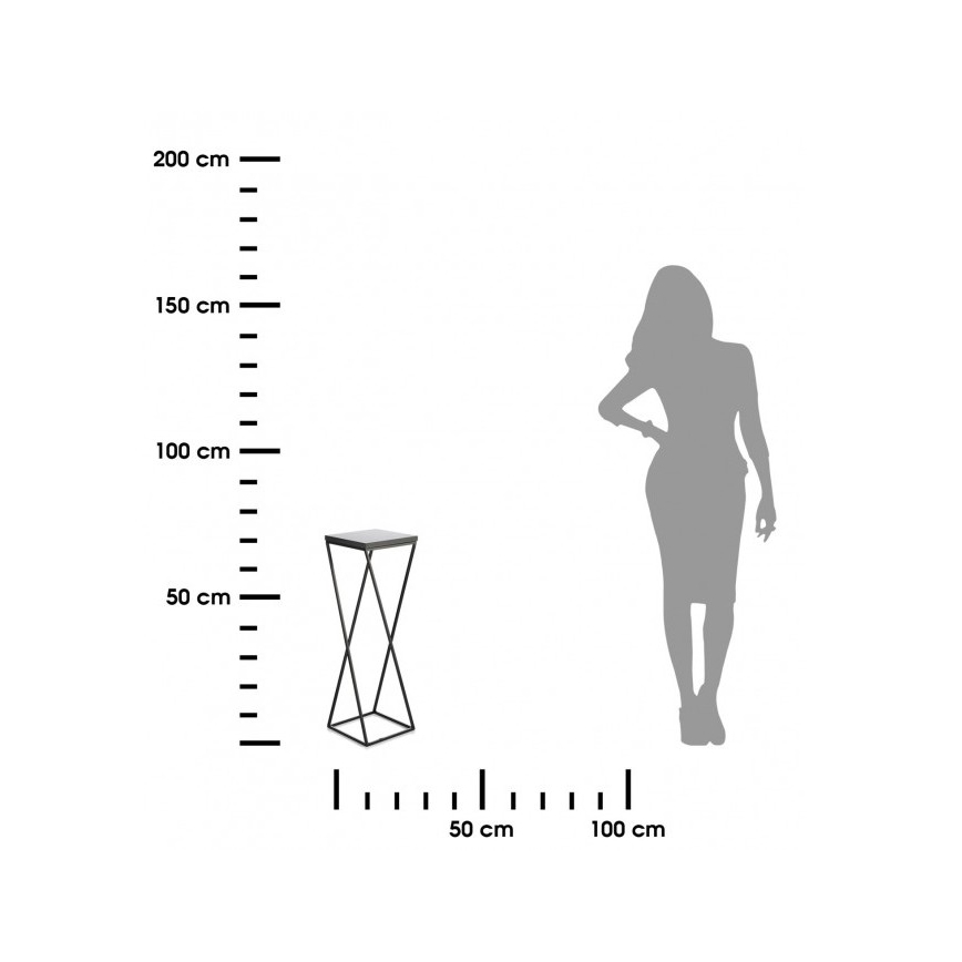 Ανθοστήλη LOFT 70x24 cm μαύρο