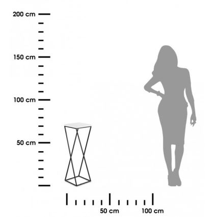 Ανθοστήλη LOFT 70x24 cm μαύρο/λευκό