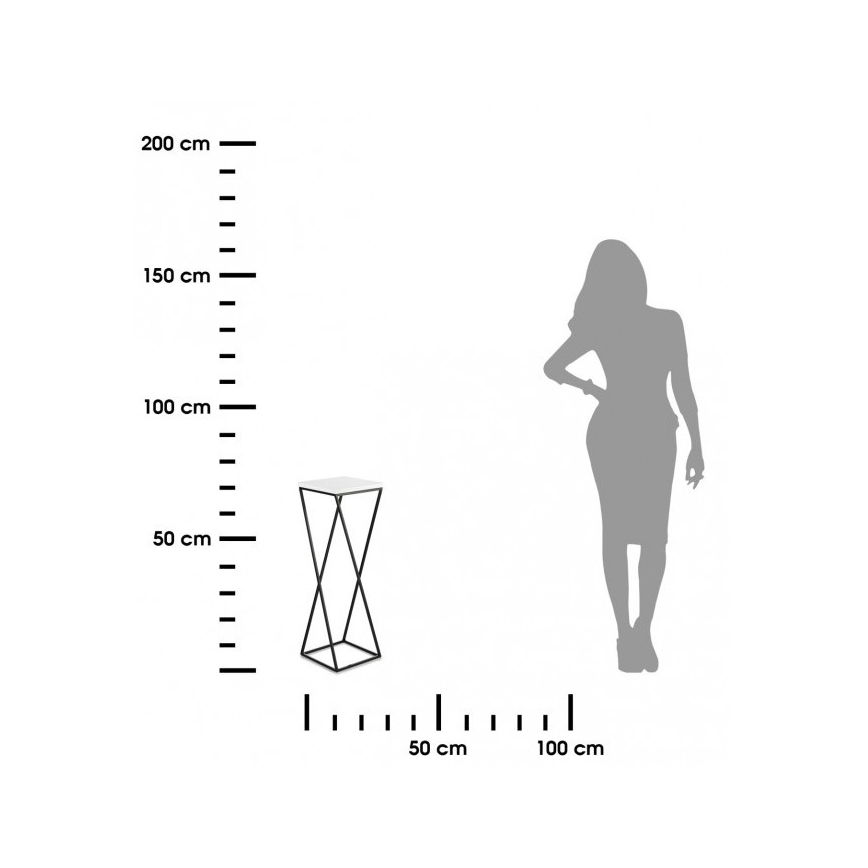 Ανθοστήλη LOFT 70x24 cm μαύρο/λευκό