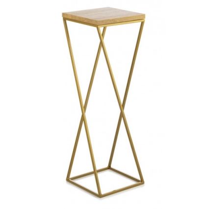 Ανθοστήλη LOFT 70x24 cm χρυσό/καφέ
