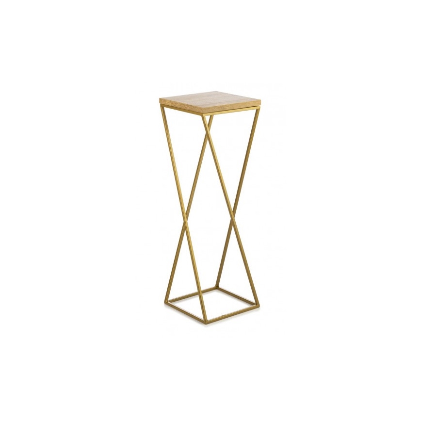 Ανθοστήλη LOFT 70x24 cm χρυσό/καφέ