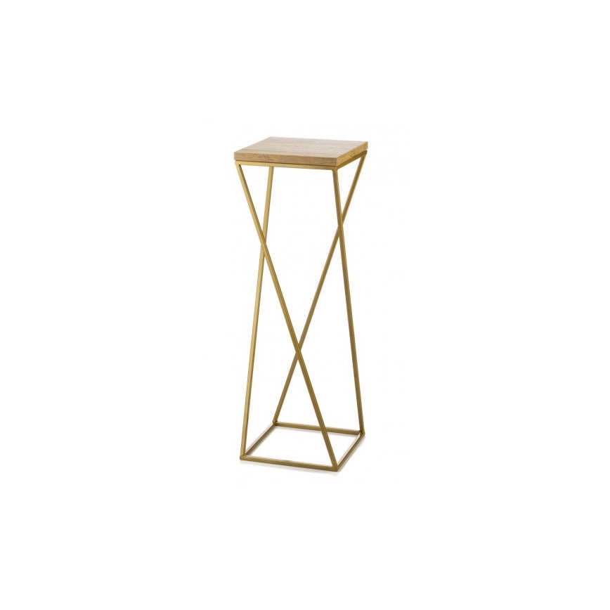 Ανθοστήλη LOFT 70x24 cm χρυσό/καφέ