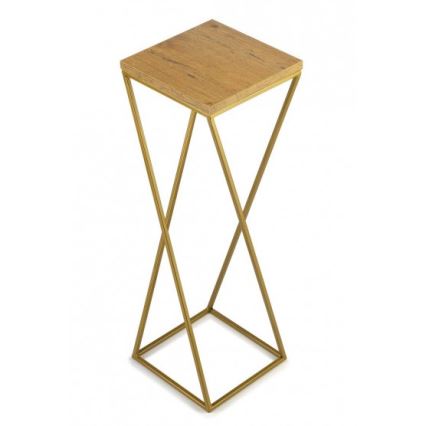 Ανθοστήλη LOFT 70x24 cm χρυσό/καφέ