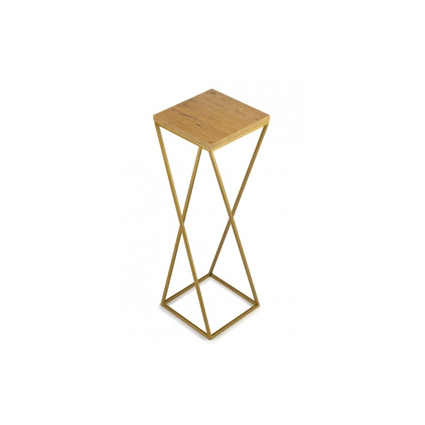 Ανθοστήλη LOFT 70x24 cm χρυσό/καφέ