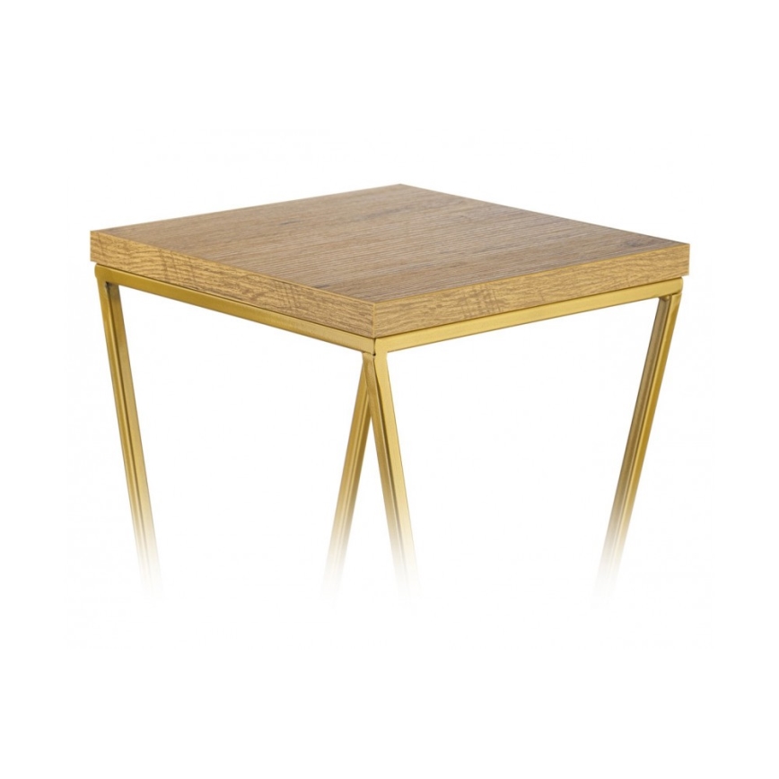 Ανθοστήλη LOFT 70x24 cm χρυσό/καφέ
