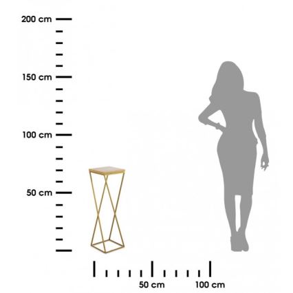 Ανθοστήλη LOFT 70x24 cm χρυσό/καφέ