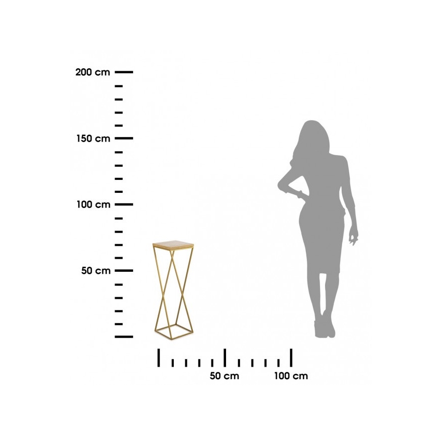 Ανθοστήλη LOFT 70x24 cm χρυσό/καφέ