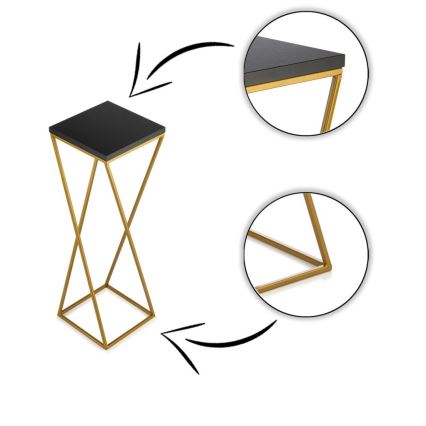 Ανθοστήλη LOFT 70x24 cm χρυσό/μαύρο