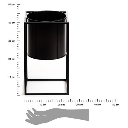 Ανθοστήλη RING 40x23 cm μαύρη