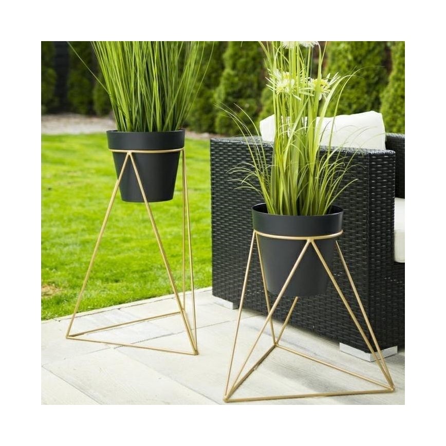 Ανθοστήλη TRIANGL 40x45 cm χρυσό