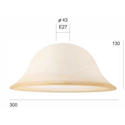 Ανταλλακτικό γυαλί για πολυέλαιο SFERA E27 130x300 mm μπεζ