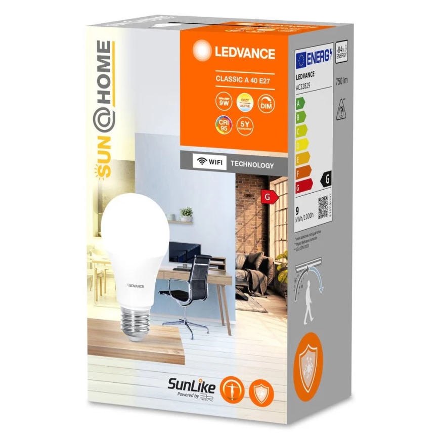Αντιβακτηριακή λάμπα LED Dimmable A40 E27/9W/230V Wi-Fi - Ledvance