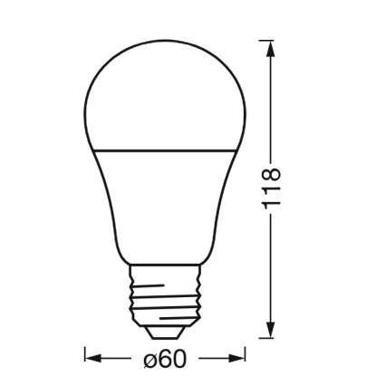 Αντιβακτηριακή λάμπα LED Dimmable A40 E27/9W/230V Wi-Fi - Ledvance