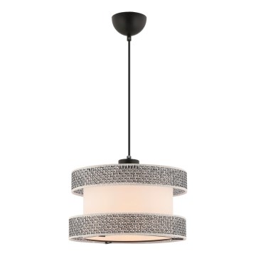 Απλίκα με καλώδιο HALO 1xE27/60W/230V σε κρέμα/γκρι